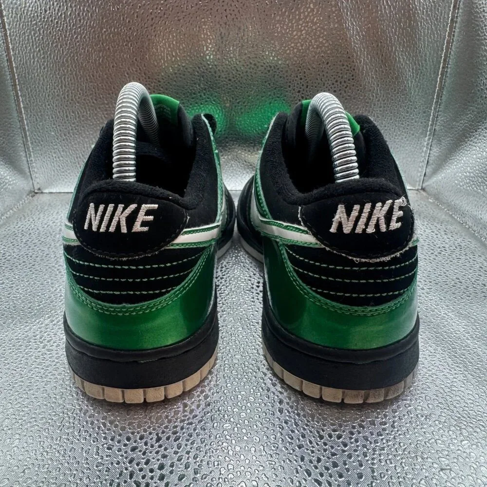 Size 5.5 Nike Dunk Kids Black Green Lantern Low Top Athletic Sneakers 310569-911 - Picture 8 of 11